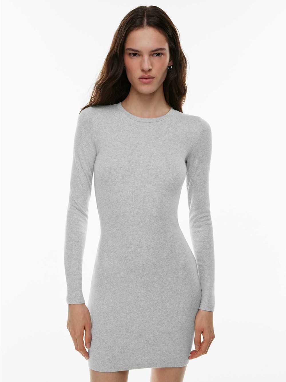 NWT Aritzia TNA HomeStretch Crew Longsleeve Dress - Grey